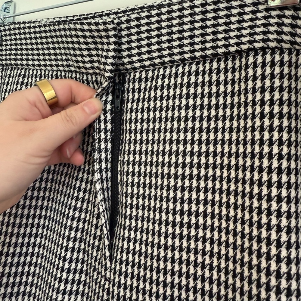 Preston & York Pants Women 16 Casual Pockets Houndstooth Pattern Black White - Picture 5 of 10
